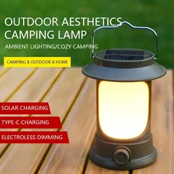 Camping Lamp Retro Portable Lantern Waterproof Emergency Light Hanging Tent Lamp for Outdoor Hiking Climbing Yard