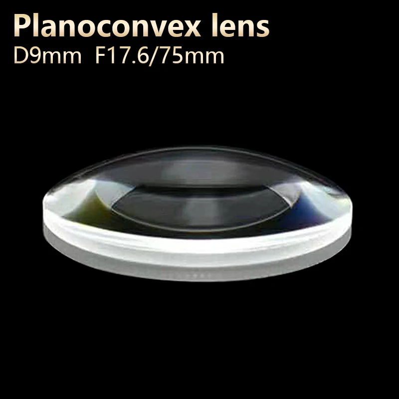 Plano convex lenses galss Optical lens DIY Telescope Microscope eyepiece spotlight D9mm F17.6/75mm Customizable