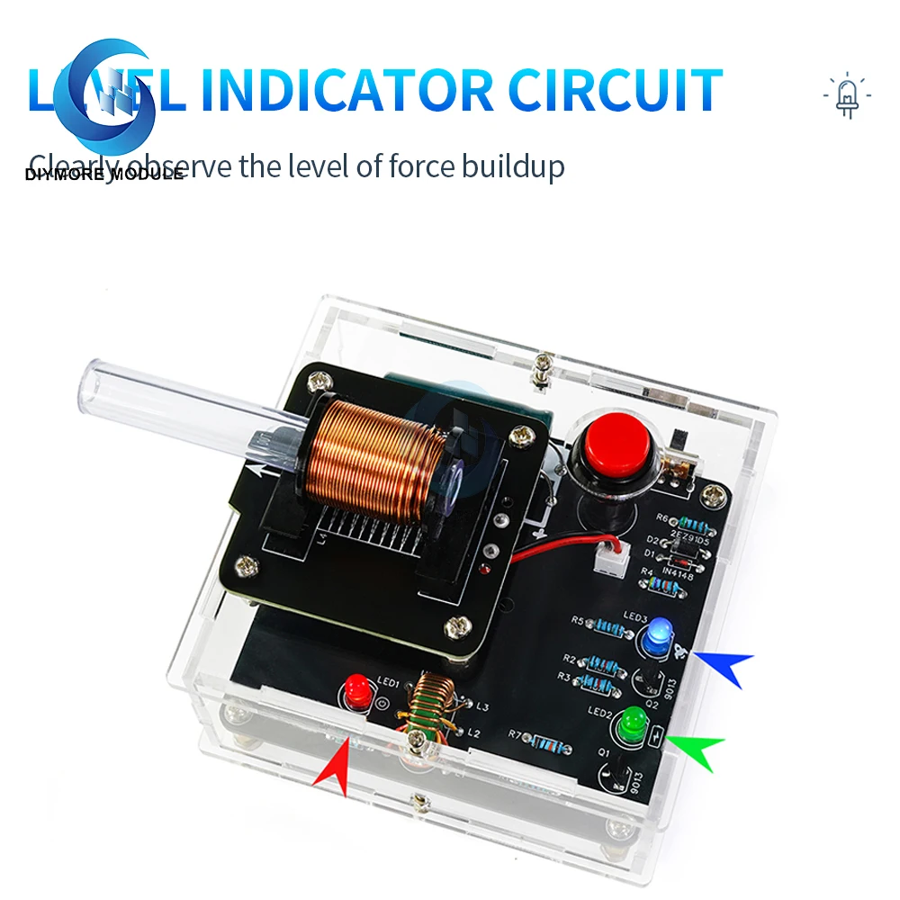 DC3V Hoogspanning Elektromagnetisch Kanon DIY Kit Coil Boosting Module Laspraktijk Elektronische Wetenschapsexperiment Onderdelen