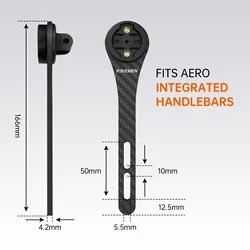 RAVEMEN AOM03 Out Front Bike Mount Bicycle Bracket For Garmin/COOSPO Cycling Computer Carbon Fiber Foraero-integrated handlebar