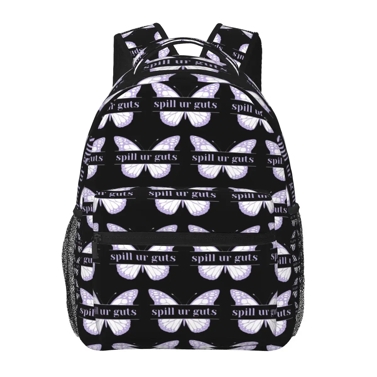 Spill UR Guts-mochilas moradas de mariposa para niños y niñas, mochilas escolares para niños, mochila para computadora portátil, bolsa de hombro de gran capacidad