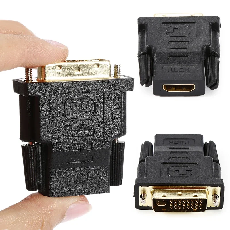 Professional Golden-Plated two way Converter Adapter DVI Male to HDMI Female Adapter HDMI to DVI Male Converter Adapter