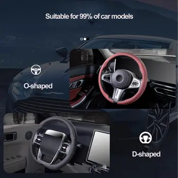 8D 方向盤套,納帕真皮,38cm,O型和D型通用尺寸,適用於BMWF30 F31 F32 F34 F20 F21 F07 F10 1 3 5 7 X5 8 最佳銷售 Argos方向盤套 - №4