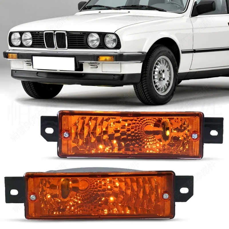

2025 New Front Bumper Indicator Good for 3Series E30 1Pair 1987-1991 63131380965 Turn Signal Light Fog Lamp No Bulb