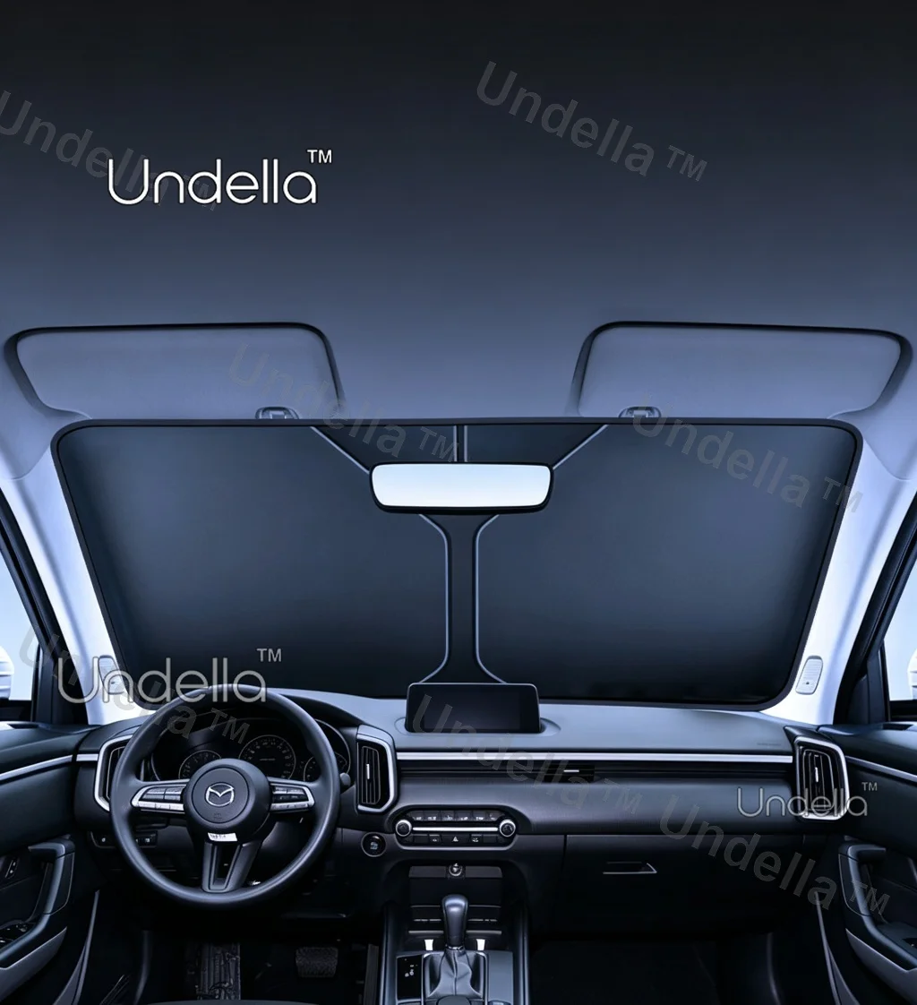 For Mazda CX-50 2023+ 2026 2027 2028 Foldable Car Sun Visor Front Windshield Sunshade Heat Insulation Cover Anti-UV Accessorie