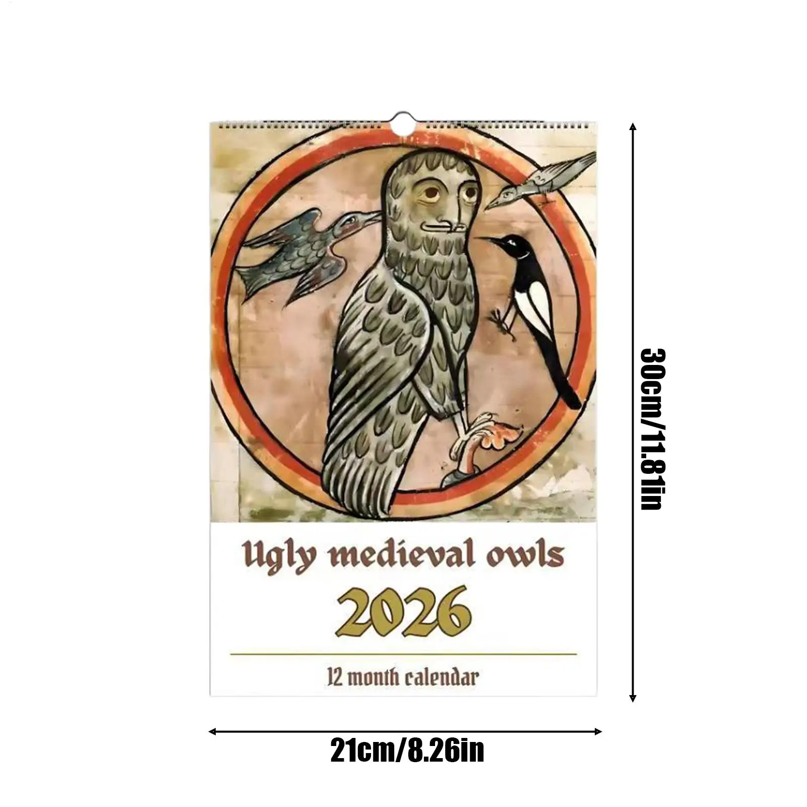 2026 تقويم البوم القرون الوسطى جدول مخطط تقاويم الحائط الشهرية للأصدقاء الأسرة غرفة المعيشة شقة الدراسة #6