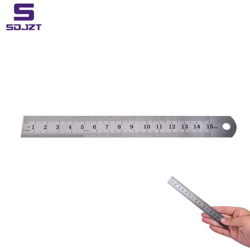 Stainless Steel Ruler 150MM Double-sided Ruler Ruler Art 0.5 CM Thickness