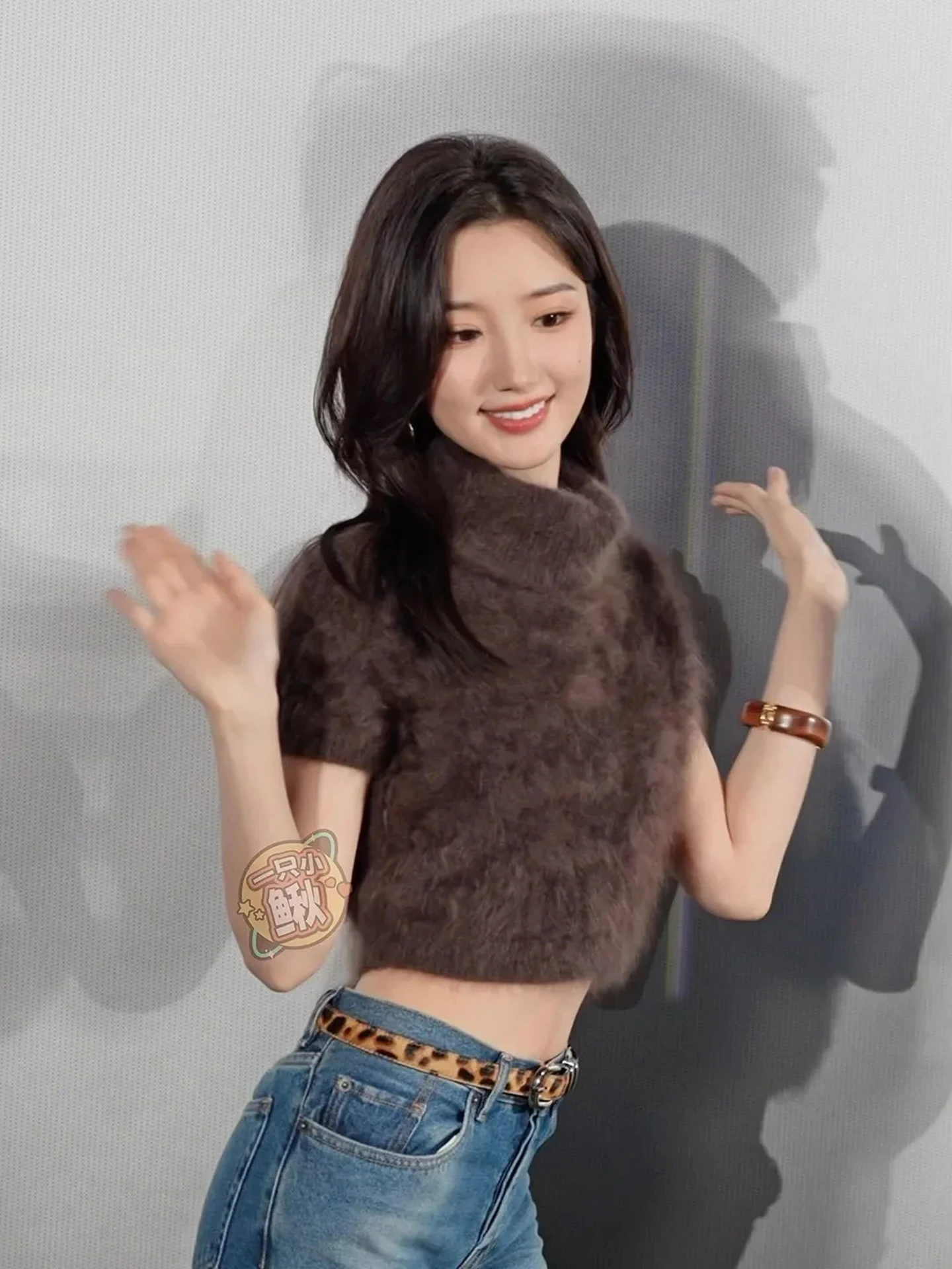 

Korean High Ne Knitted Sweater Women's Pure Color Simple Sle Versatile High End Feeling Lady Sle Top for Autumn Winter