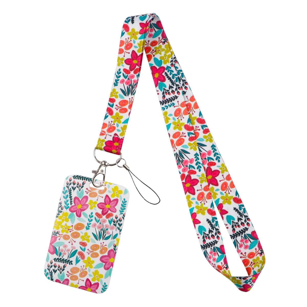 

Flowers Lanyard Card Holder Neck Strap for key ID Card Phone Straps Badge Holder DIY Hanging Rope Neckband Accessories