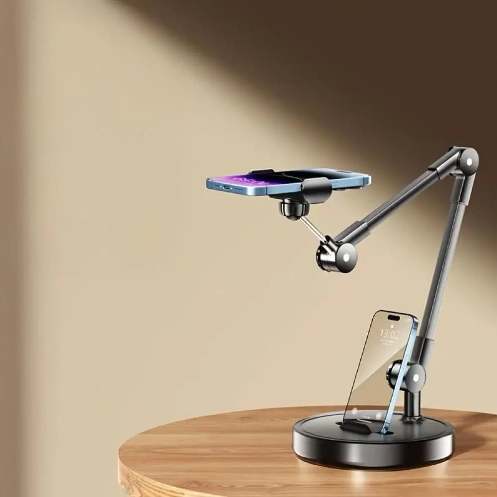 Adjustable Universal Metal Phone Tablet Stand Multi Angle Desktop Holder For Live Streaming Selfie Tripod Video Recording Online