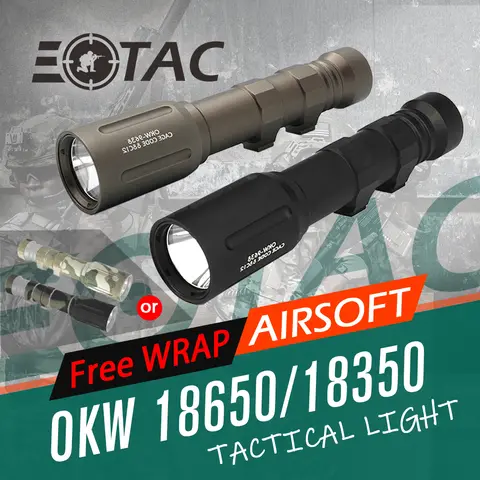 전술 고출력 LED 라이트 무기 손전등, 금속 스포트라이트 손전등, 오리지널 전체 마킹 포함, OKW18350, OKW18650