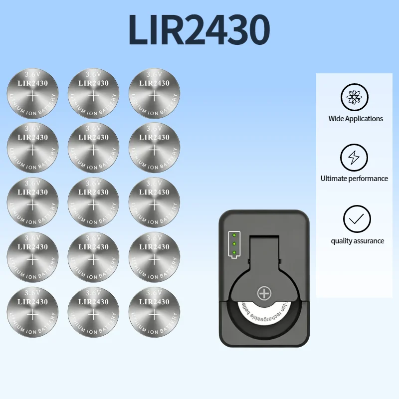 Batería recargable litio LIR2430 CR2430 CR2450 para pesca - imagen 2