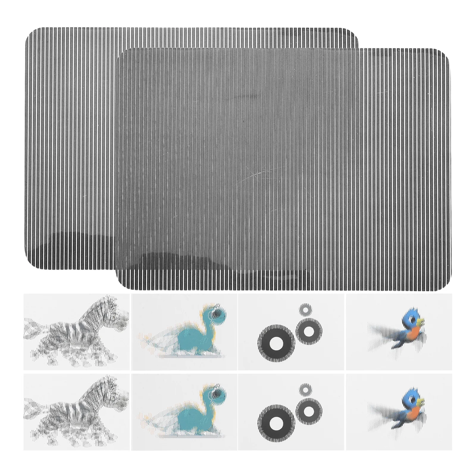 

2Set Animation Experiment Set for Kids Science Kit with Lenticular Sheets Stem Physics Lab Tool for Visual Illusion and DIY