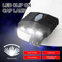 Ultra Bright Mini Rechargeable Head Lamp LED Clip on Cap Light Waterproof Hat Light Flashlight Headlamp for Fishing Camp