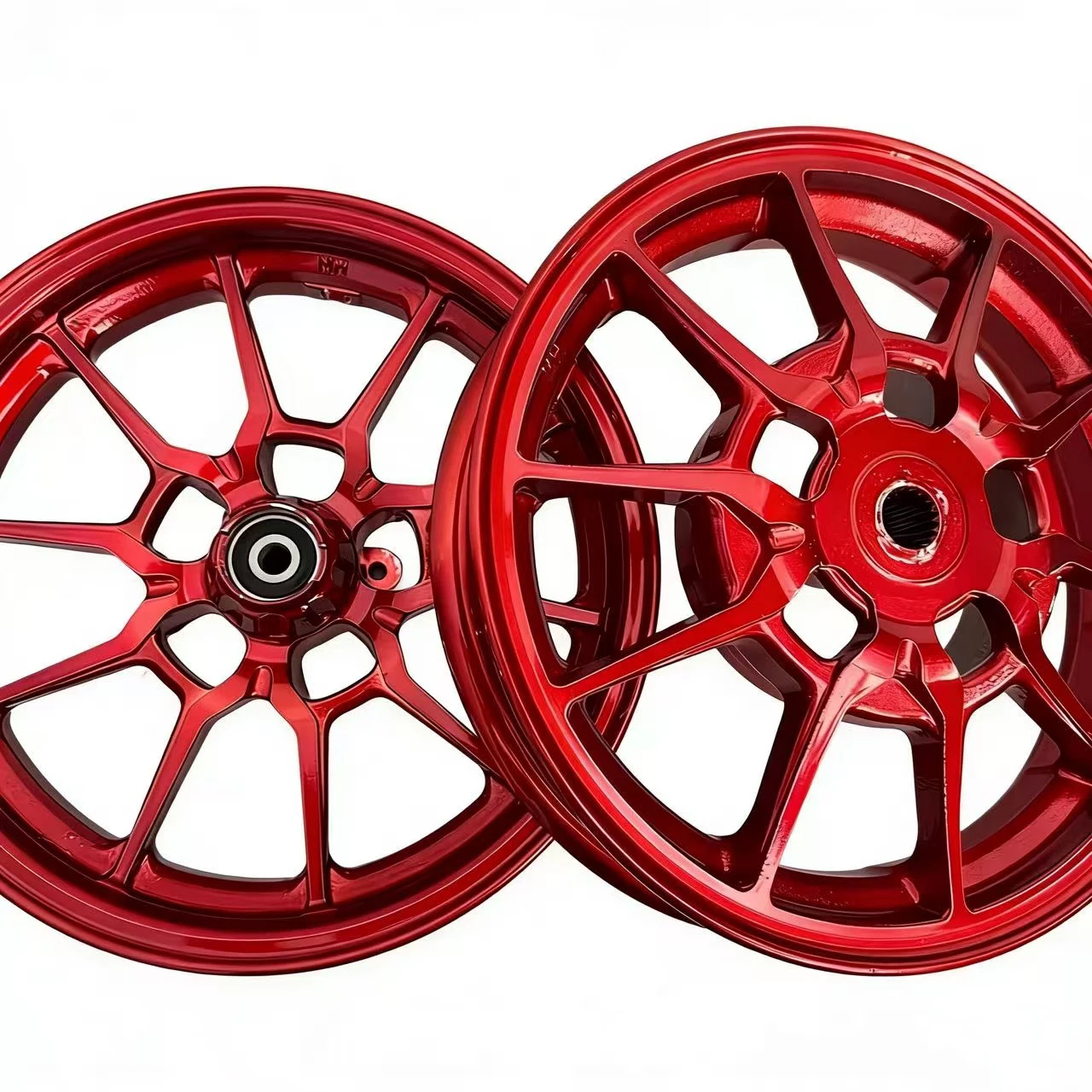 Motorcycle E-scooter 10*2.15 10mm Hole Front + 18 teeth Rear Wheel For Linhai Kuqi 100cc Ghost Fire RSZ GY6 125