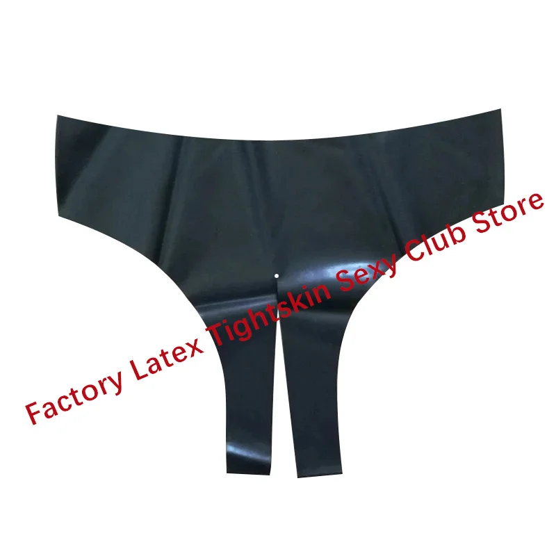 Latex Briefs Sexy T-shorts Exotic G-strings Sexy Panties with Crotch Slits Seamless Bikini