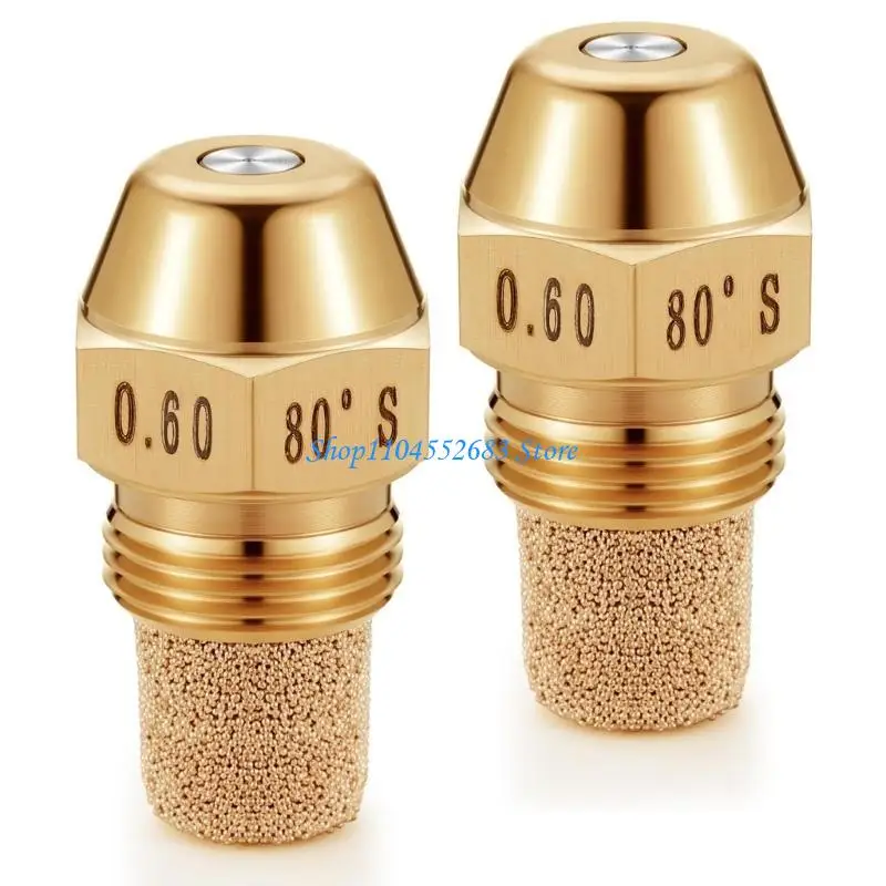 

Y6GD 2Pieces Hollows Sprays Nozzle 65 Degree Brass Oil Burners Nozzle for Car Wash