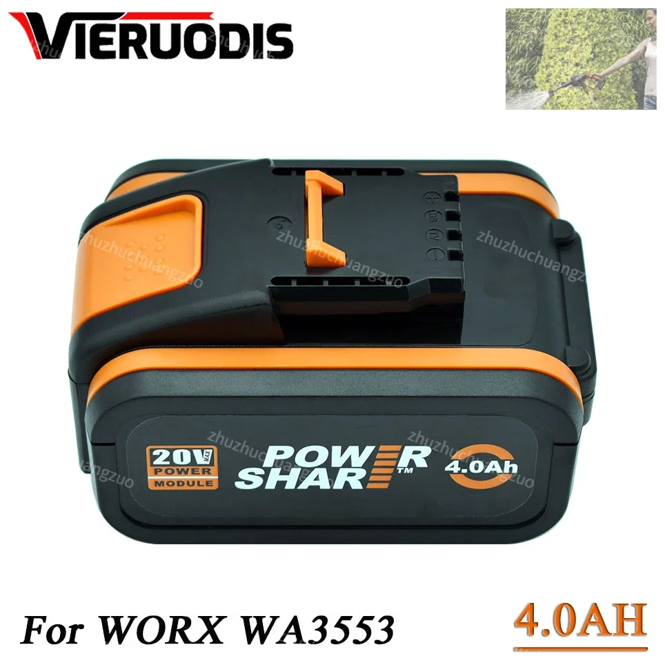 

For Worx WA3551 6000mAh Battery 20V Cordless Power Tool Battery WA3572 WA3553 WX390 WX176 WX178 Spare Battery