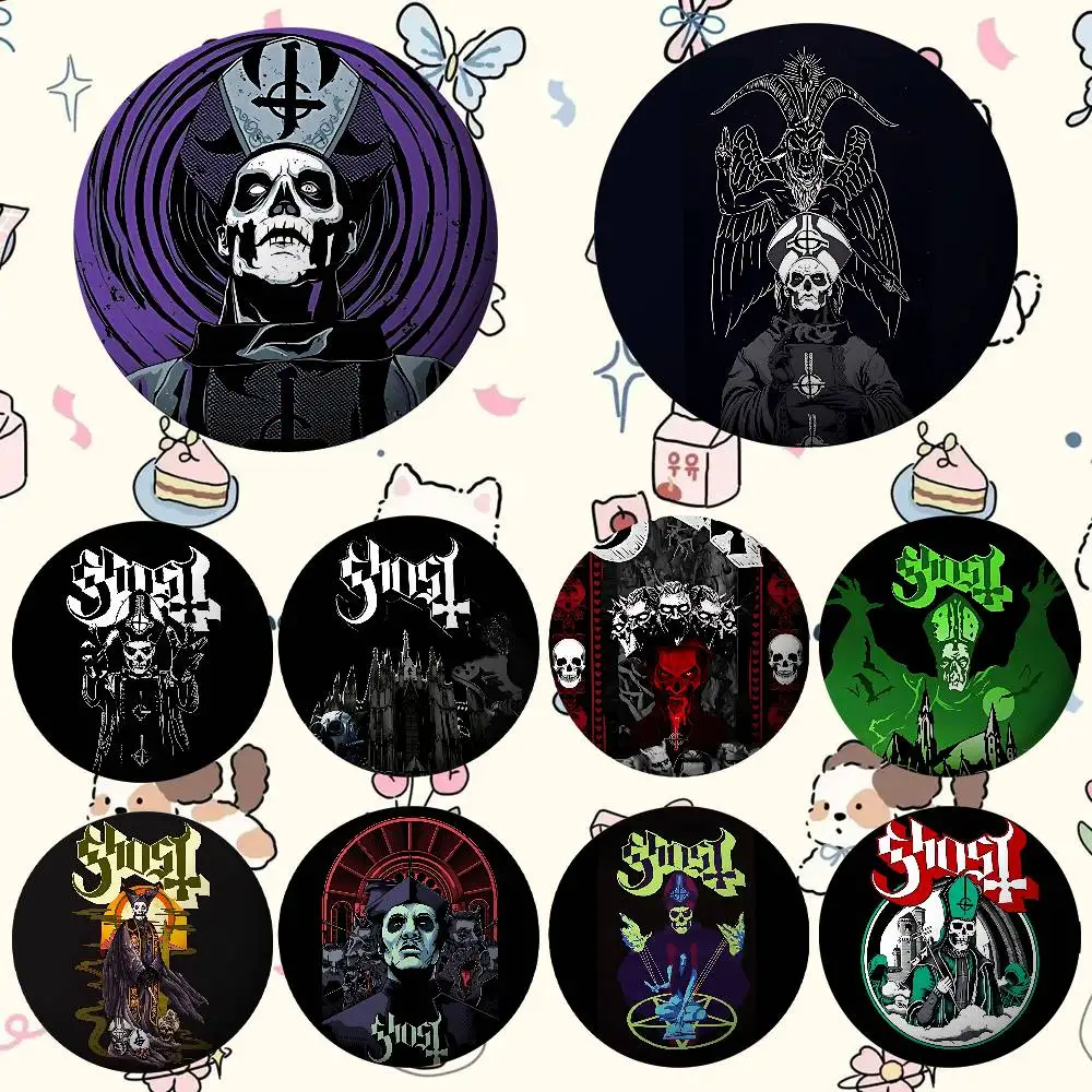 Ghost Heavy Metal Band Badges Tinplate Soft Button Pin Brooch Metal Badge Custom Jewelry Accessories Hat Bag Lapel