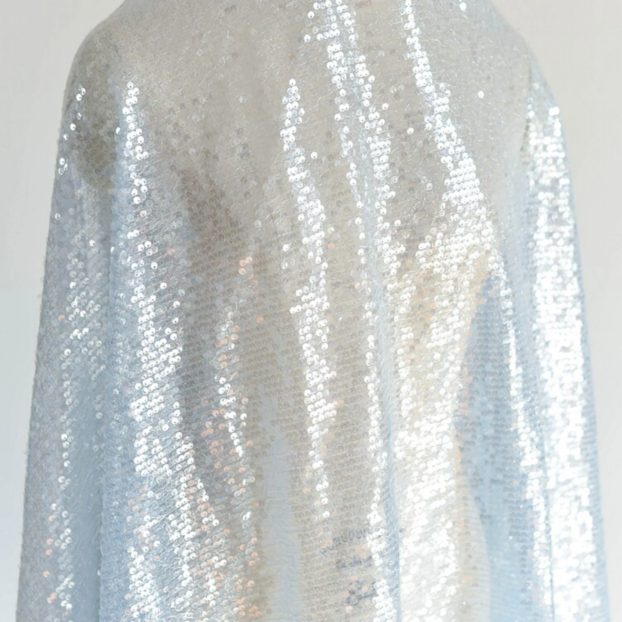 

0.5meter Multi-Color Sparkling Full-Width Sequin Lace Fabric for Wedding Dresses DIY Handmade Material Cloth