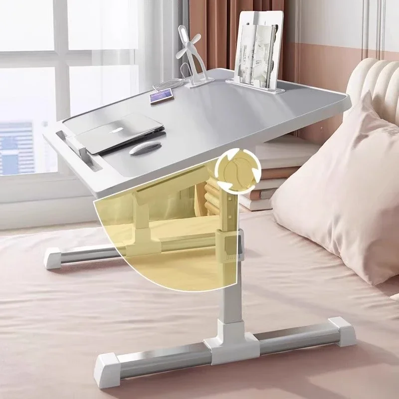 طاولة سرير محمولة قابلة للطي للكمبيوتر المحمول قابلة للتعديل بارتفاع مكتب الدراسة وحامل صينية للعمل والألعاب والأثاث المنزلي المريح #4