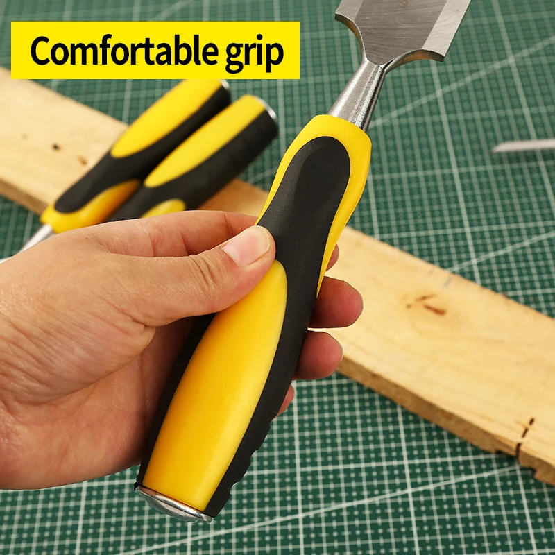 Professioneller Holzmeißel 6-38mm Stahl für Holzbearbeitung Flachmeißel DIY Holzbearbeitung Ergonomische Holzschnitzwerkzeuge – Detail 4