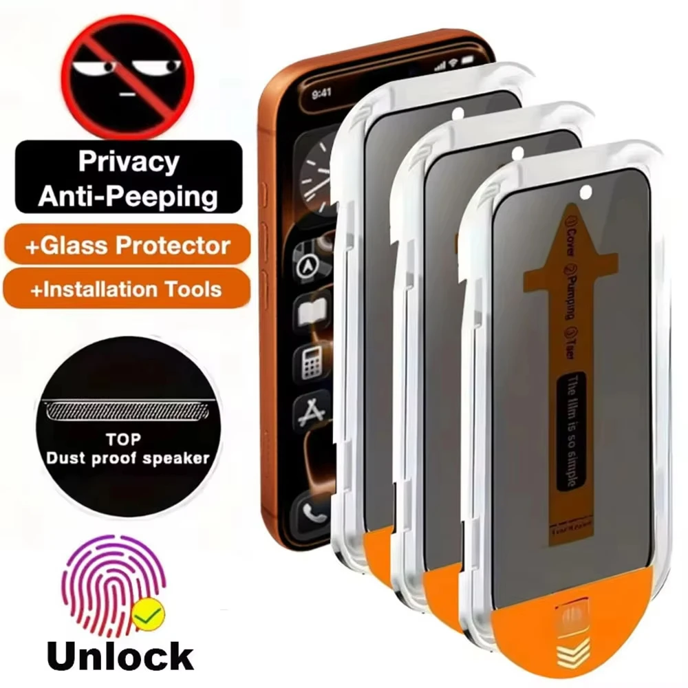 3/1 Stück Fingerabdruck-Entsperrung Datenschutz-Displayschutzfolien für Samsung A56 A55 A36 A35 A26 A24 A17 A16 A15 A13 A12 Gehärtetes Glas Film