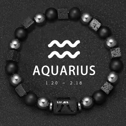 12 Zodiac Bracelets Natural Stone Cancer Virgo Leo Libra Bracelet Couples Friendship Gifts Bracelets jewelry pulsera hombre - Image 8
