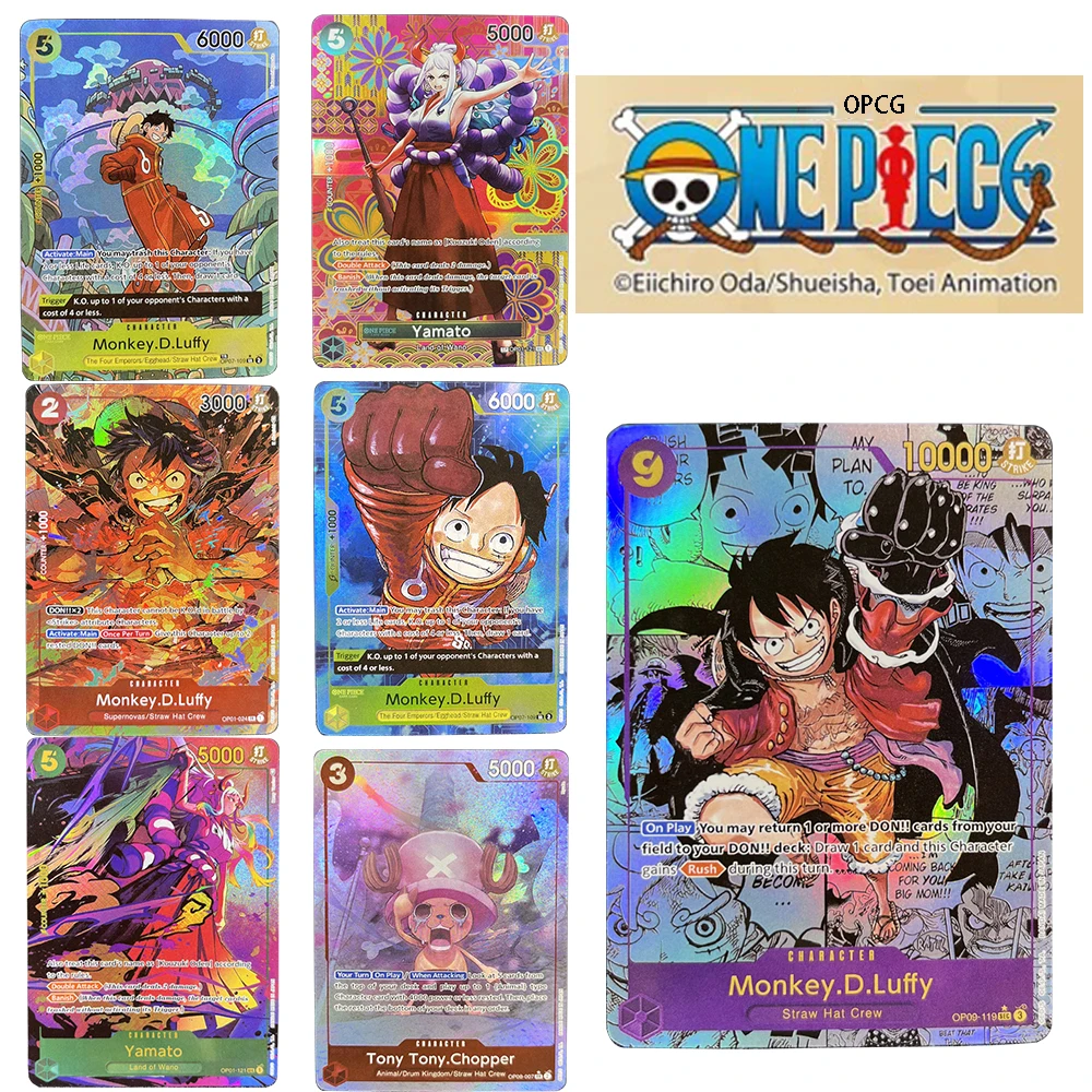 

BANDAI ONE PIECE Cards Proxy English OPCG Collection Card Luffy /Ace/Nami/Moria/Silvers Rayleigh/Shanks/Yamato/Hancock Textured