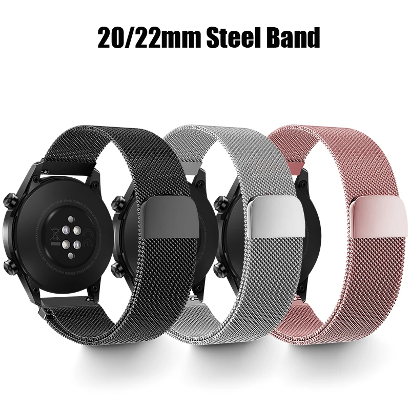 20/22mm Strap For Samsung Galaxy watch 4 44mm 40mm/3 45mm/Active 2 Huawei GT/2/Pro Gear S3 Galaxy watch 4 Classic 46mm/42mm Band