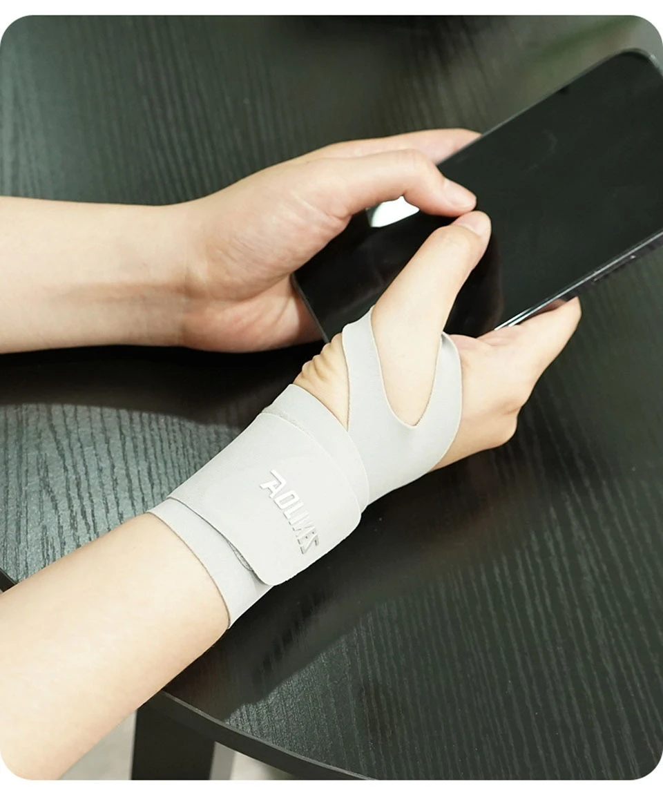 AOLIKES Ultradünne und weiche Handgelenkbandage für Männer und Frauen, verstellbare Handgelenkstütze für Basketball, Tennis, Badminton – Detail 16