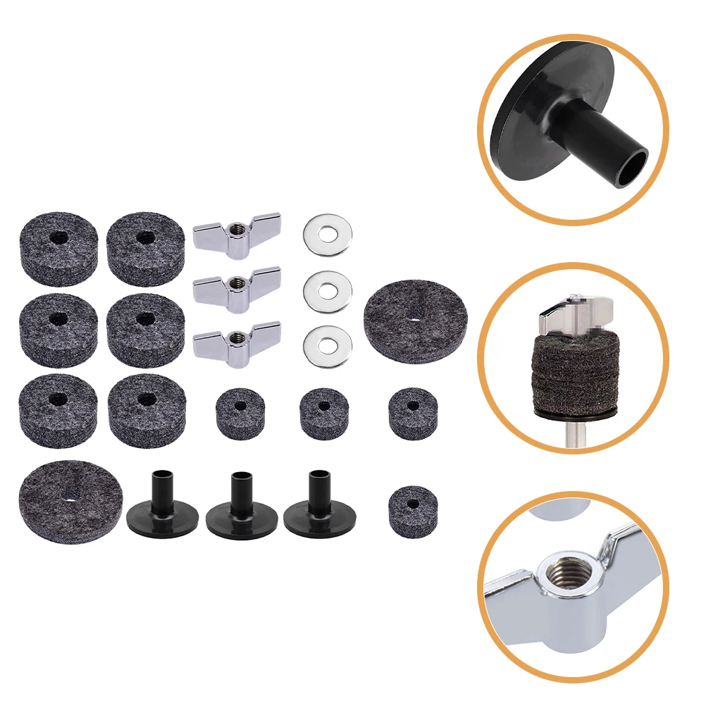 

Drum Kit Felt Pads Non-slip Cymbal Felts and Sleeves Washing Machine Metal Cymbals