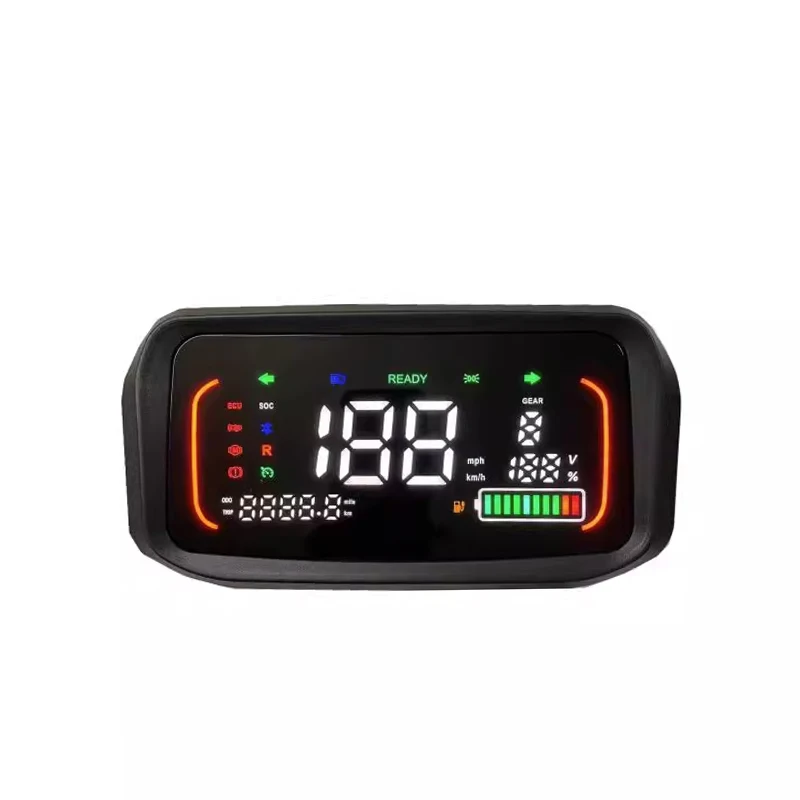 48V 60V 72V 84V 96V 108V KMH/MPH One-LIN Speed Sensor LCD Speedometer Display for Electric Scooter Motorcycle