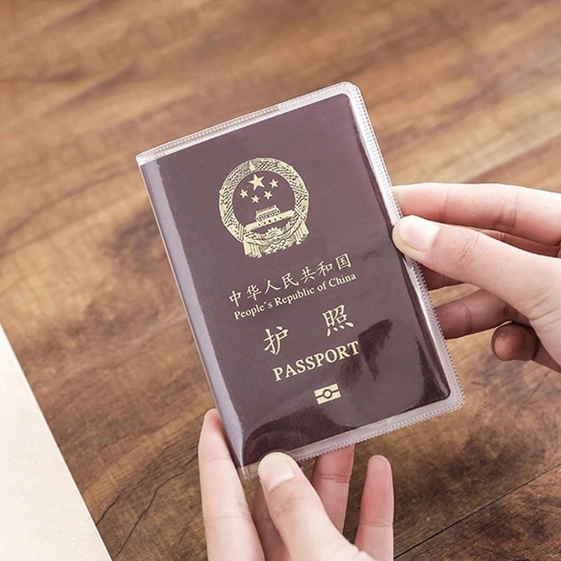 Transparent PVC Women Men Travel Passport Cover Bag Waterproof Protective Sleeve with ID Credit Card Holder Bags image 3