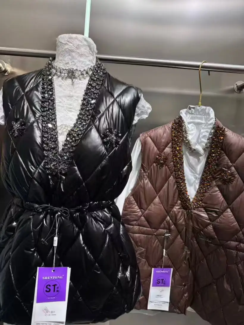 الراقية الجديدة في الماس غرزة أكمام ملابس خارجية سترة نسائية السيدات الخريف الشتاء 2025 الاتجاه الجديد سترة معطف ملابس امرأة #5