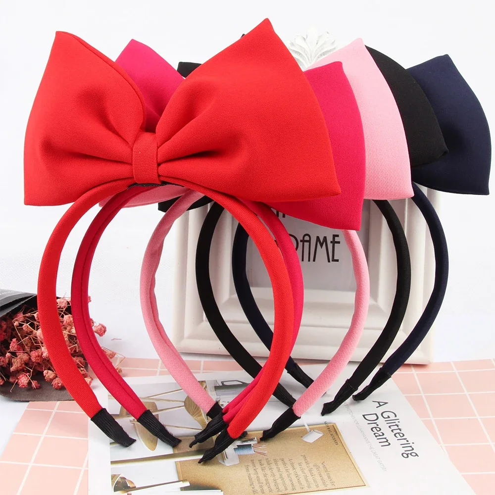 Red Kids Girl Hairbands Cartoon Snow White Hair Accessories For Children Hairbands Bowtie Party Cosplay Headwear