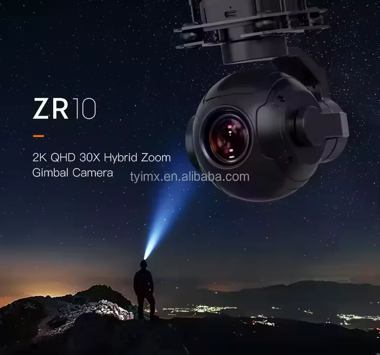 SIYI ZR10 2K 4MP QHD 30X Hybrid Zoom Gimbal Camera With 2560x1440 HDR Night Vision 3-Axis Stabilizer