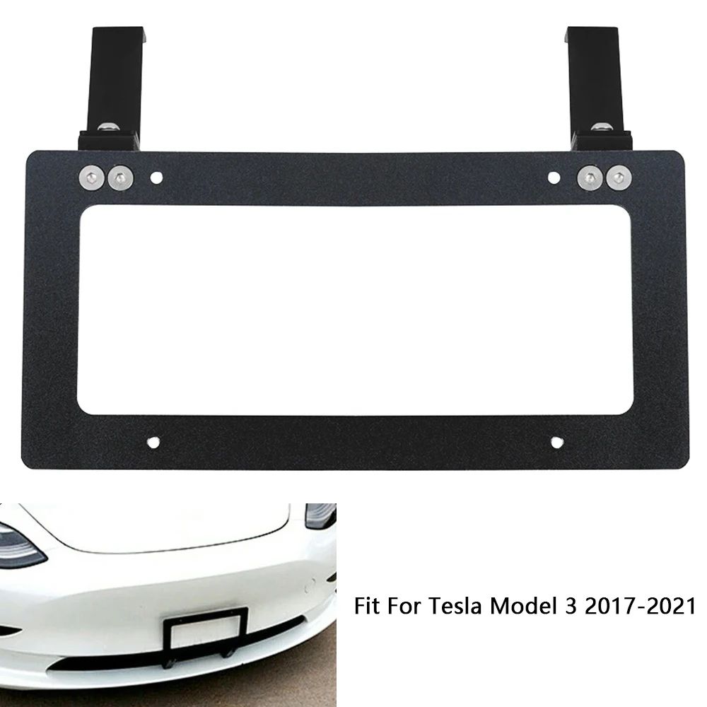 

Держатель рамки номерного знака автомобиля черный/серебристый для Tesla Model 3, 2017, 2018, 2019, 2020, 2022, модель США