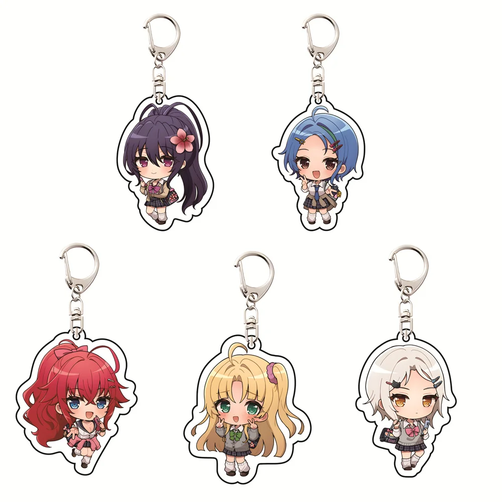 Anime High School DxD 6cm Acrylic Keyrings Backpack Decorations Accessories Decor Gifts Exquisite Products COS Fans Gifts