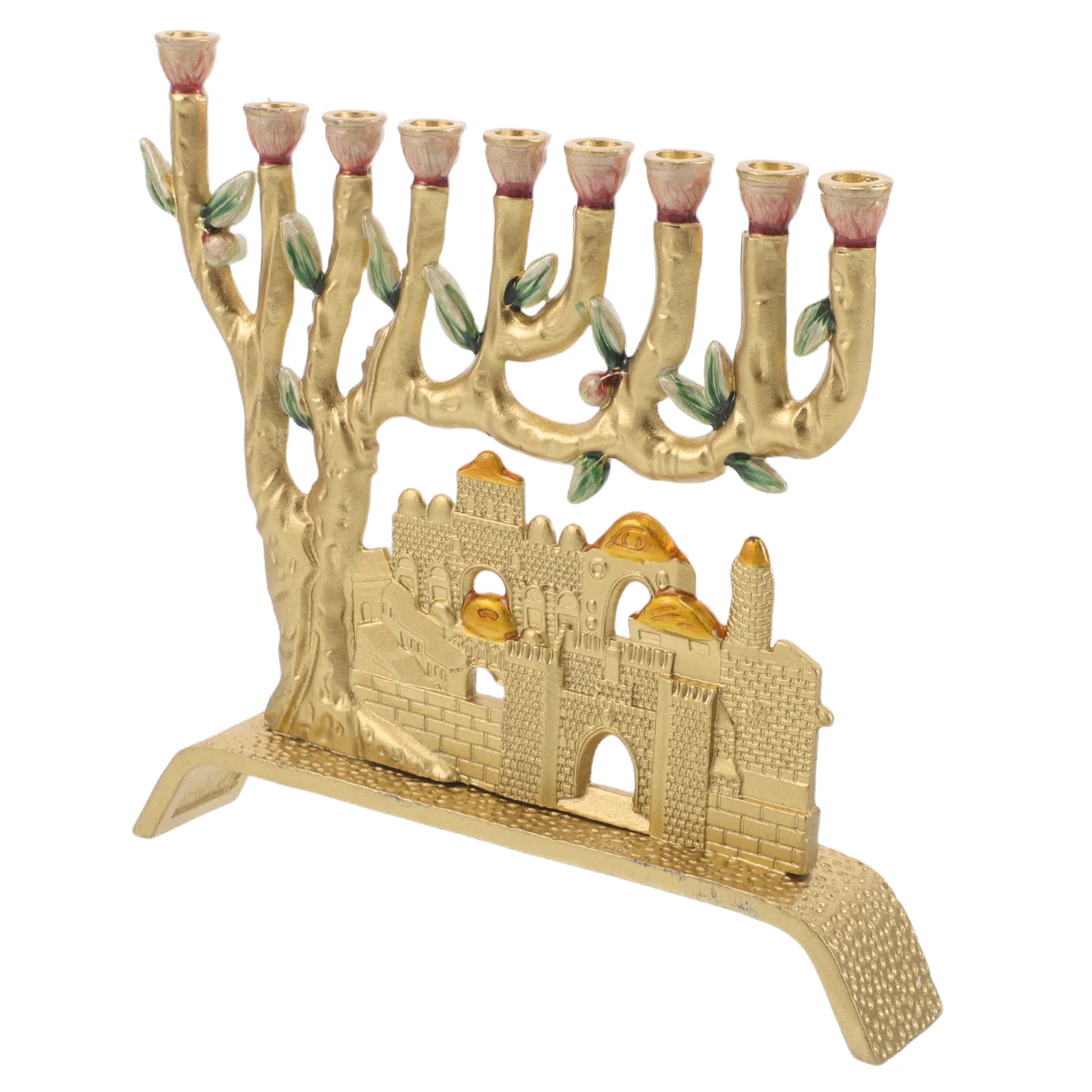

Light Luxury Holder Decor Hanukkah Menorah 9 Branch Decorative Cultural