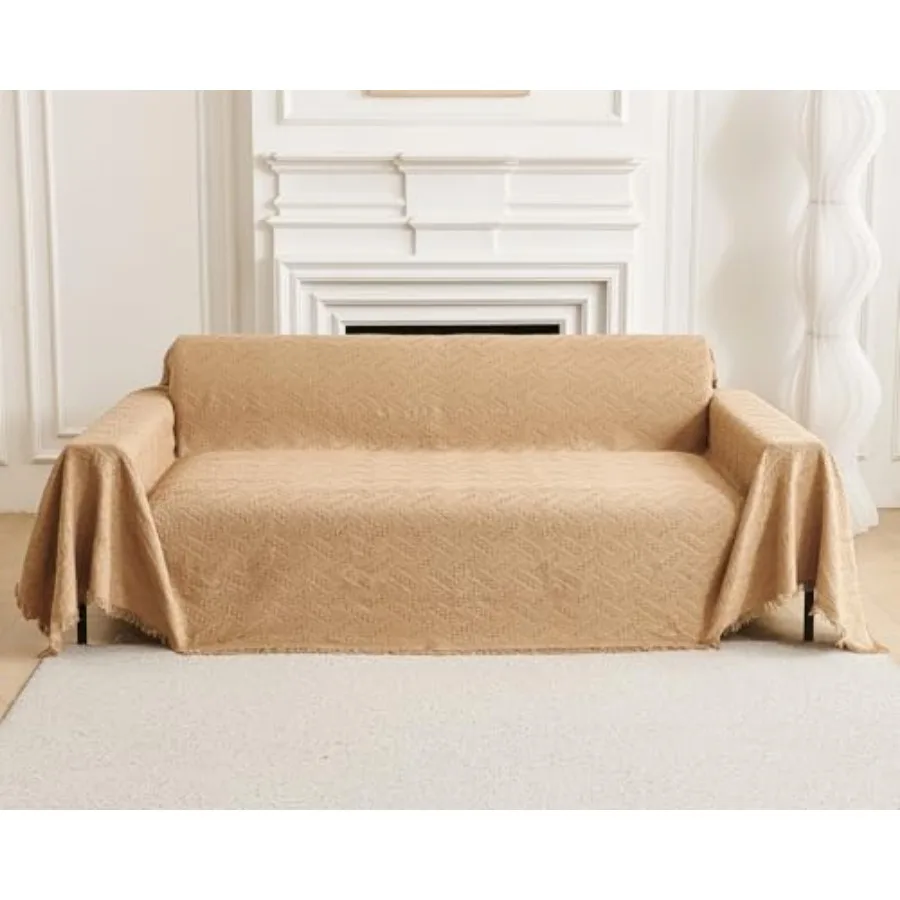 

Couch Cover Sheet Blanket, Oversized Covers for 3 Cushion Sofa, Large Furniture Decoration Slipcovers, L-Shape U-Shaped Section