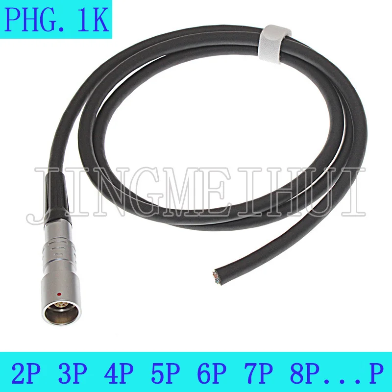 

PHG.1K 2 3 4 5 6Pin Waterproof Female Socket Connector Welding Cable For Industrial Camera Audio Video Data Signal Transmission