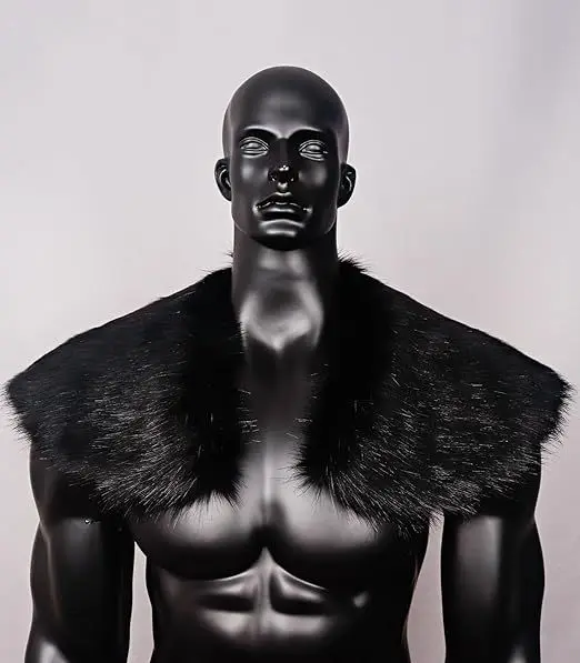 Men's and Women's Same Viking Fur Shawl Medieval  Fur Cloak Shoulder Renaissance Cosplay Costume