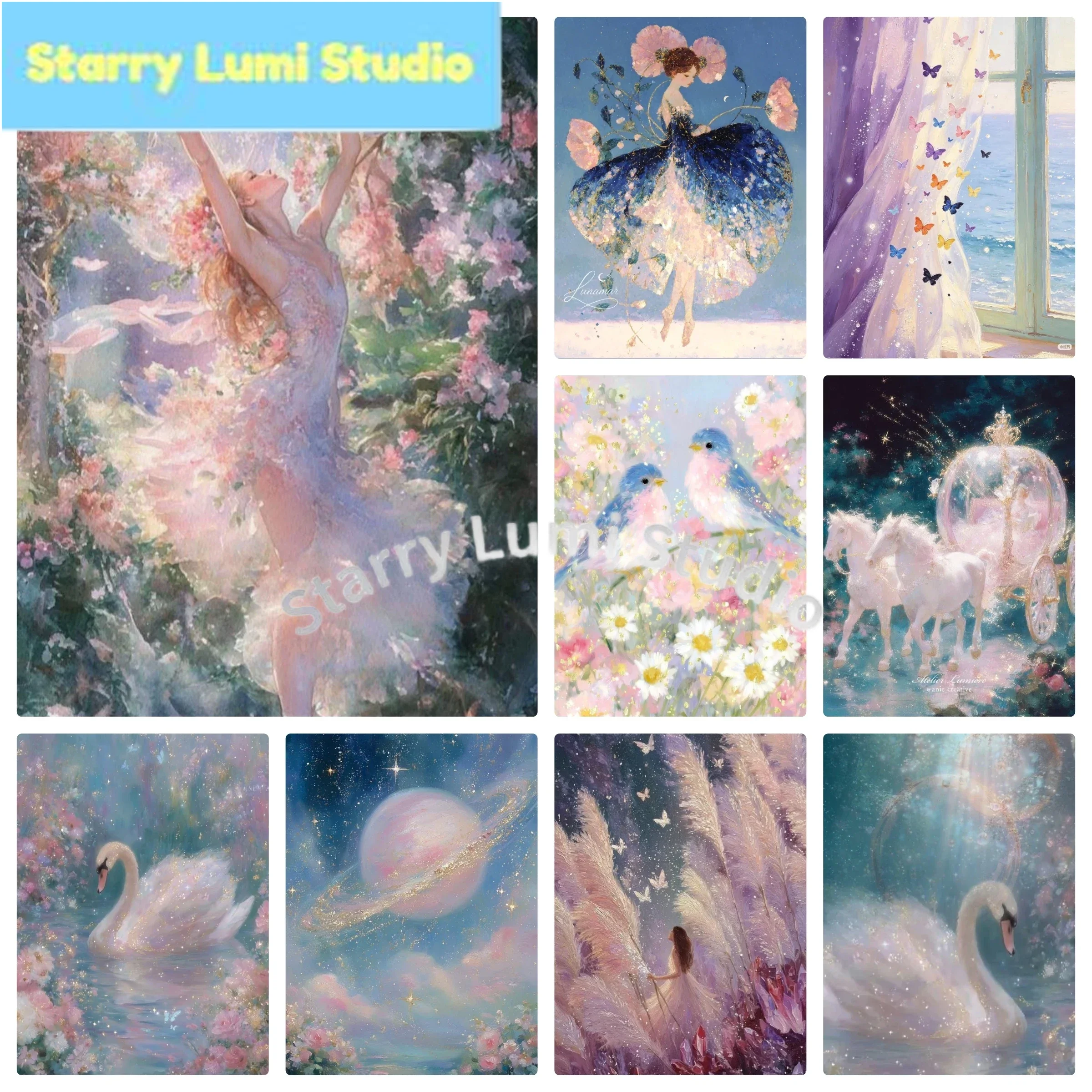 5D Diamond Painting Kit Full Drill - 5D DIY 다이아몬드 페인팅 키트, 몽환적인