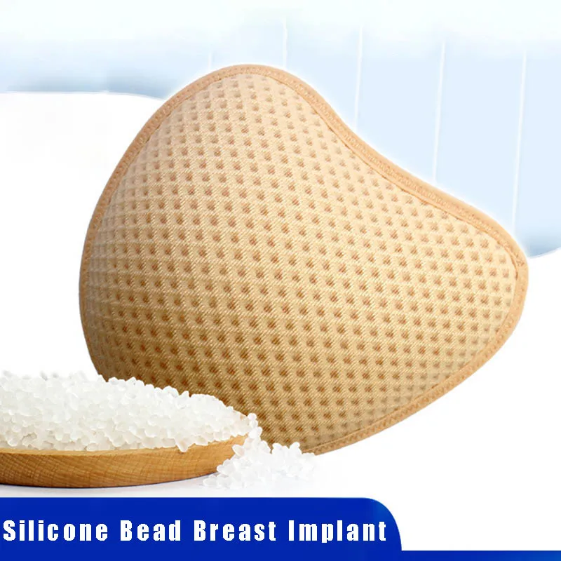 

Washable Silicone Bead Granule Breast Implant Summer Ventilation Fake Breasts Implants Under Armpits After Breast Surgery