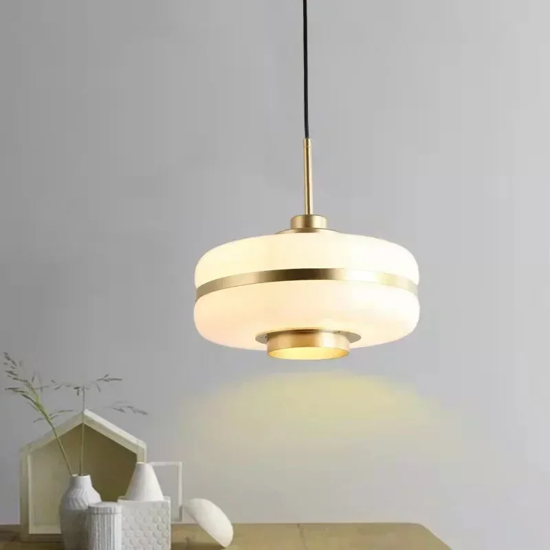 Milky Glass Pendant Light Ceiling Hanging Lamps Suspension for Kitchen Dining Living Room