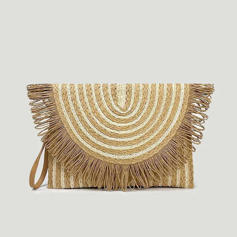 Beach Tassel Designer Crossbody Travel Bag Women Summer Straw Handbag Woven Fashion Shoulder Bag bolsa feminina