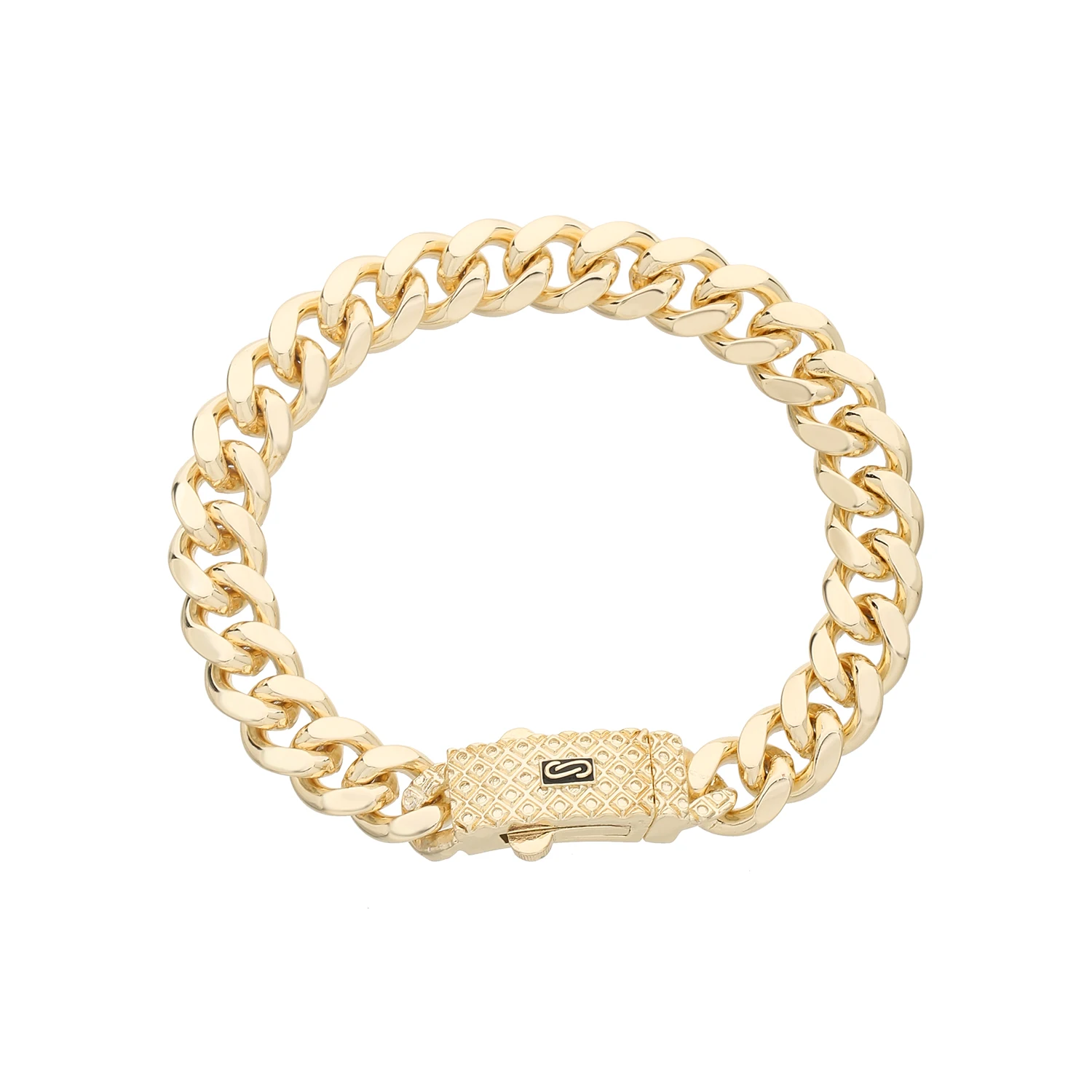 

Free Shipping Items Monaco Chain 14K Gold Plated Classic 10mmBracelet and Necklace for Men Women Fine Jewelry Wedding Party