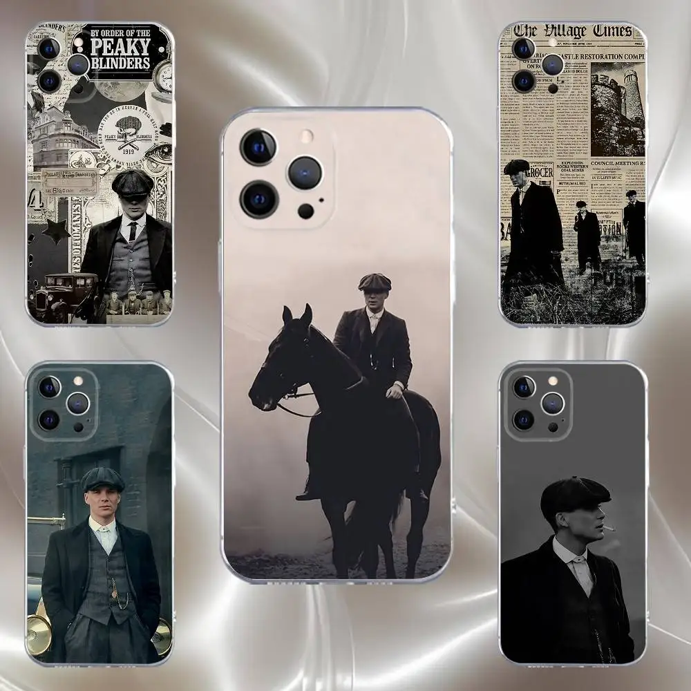 

T-Tommy Shelby Phone Case For iPhone 16,15,14,13,12,11 Pro,Max,Plus,X,XS,XR,SE,Mini Transparent Silicone Soft