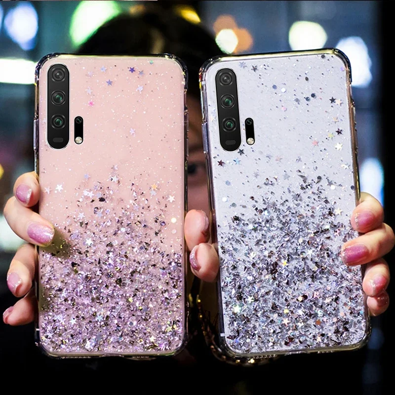 Glitter Luxury Soft Phone Case For Huawei P20 P30 P40 P50 Lite Pro For Huawei Honor10 20 30 50 V10 Lite Pro TPU Back Cover Case